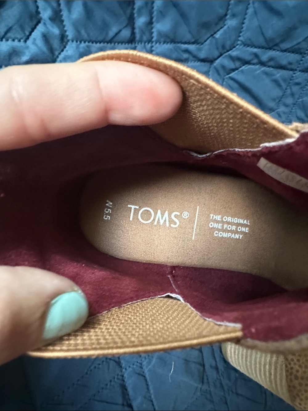 TOMS Tan Wedge Ankle Boots - Picture 4 of 4